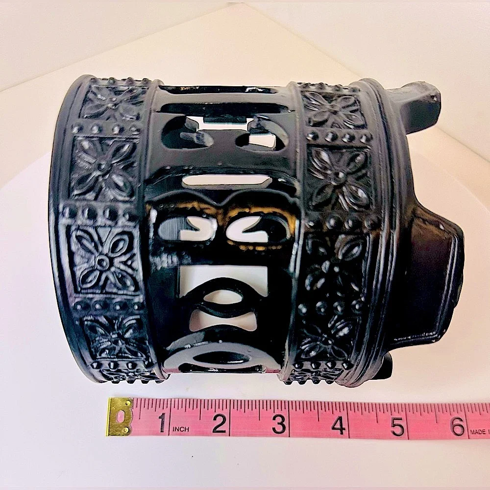 Black Scroll Work BELIEVE Candle Holder